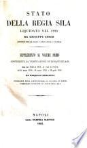1.1: Supplemento al volume primo contenente la verificazione de' demanii silani fatta dal 1849 al 1852, in virtù di rescritti del 27 marzo 1849, 18 marzo 1850, e 30 aprile 1851
