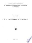 10 [i.e. Decimo] censimento generale della popolazione, 15 ottobre 1961: Provincia di Savona