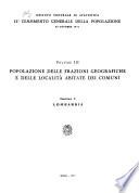 11 [i. e. Undicesimo] censimento generale della popolazione