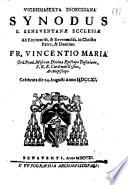 1711. Vigesimasexta dioecesana Synodus, etc