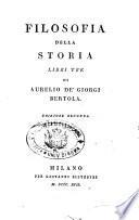 2: Filosofia della storia libri tre di Aurelio de' Giorgi Bertola