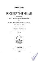 2: Sommario di documenti officiali a dimostrazione delle Memorie economico-politiche, o sia dei danni arrecati dall'Austria alla Toscana dal 1737 al 1859
