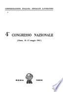 4 ̊[i.e. Quarto] congresso nazionale, Roma, 10-13 maggio 1962