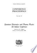 5{ Congresso Nazionale di Elettronica Quantistica e Plasmi