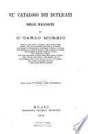 6. catalogo dei duplicati delle raccolte del C.e Carlo Morbio