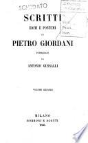 8-13 : Scritti editi e postumi di Pietro Giordani
