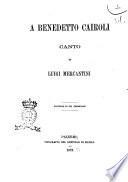 A Benedetto Cairoli canto di Luigi Mercantini
