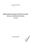 A bibliography of Italian studies on Czechoslovakia, 1918-1978