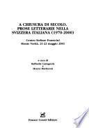 A chiusura di secolo