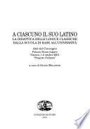 A ciascuno il suo latino