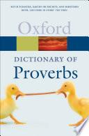 A Dictionary of Proverbs