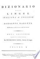 A Dictionary of the English and Italian Languages, etc. vol. 1