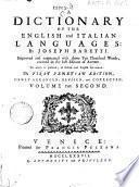 A dictionary of the English and Italian languages ...