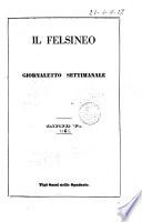 Â Il Â felsineo giornaletto settimanale utile ed ameno con figurino delle mode originali di Parigi Le Follet