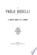 A Paolo Boselli, il Comitato savonese per le onoranze