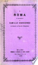 A Roma versi di Camillo Sebregondi