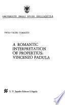 A Romantic Interpretation of Propertius: Vincenzo Padula