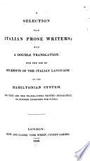 A Selection from Italian Prose Writers