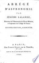 Abrégé d'astronomie