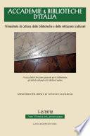 Accademie & Biblioteche d'Italia 1-2/2012