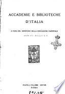 Accademie e biblioteche d'Italia annali della Direzione generale delle accademie e biblioteche