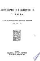 Accademie e biblioteche d'Italia
