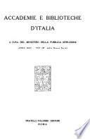 Accademie e biblioteche d'Italia