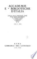 Accademie e biblioteche d'Italia