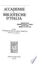 Accademie e biblioteche d'Italia