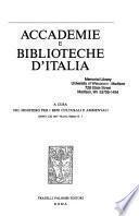 Accademie e biblioteche d'Italia