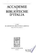 Accademie e biblioteche d'Italia