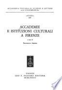 Accademie e istituzioni culturali a Firenze