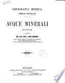 Acque minerali notizie raccolte da Luigi Marieni
