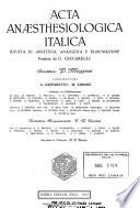 Acta Anaesthesiologica Italica