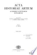 Acta Historiae Artium Academiae Scientarium Hungaricae