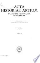 Acta historiae artium