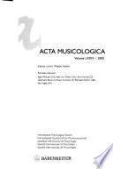Acta Musicologica