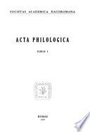 Acta philologica