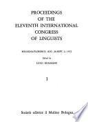 Actes Du ... Congrès International Des Linguistes