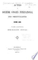 Actes du douzième Congres̀ international des orientalistes, Rome, 1899: Résumé des bulletins-Inde et Iran