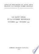 Actes et documents du Saint Siège relatifs à la Seconde Guerre mondiale