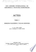 Actes: Sessions plenàries i taules rodones
