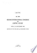 Acts of the Second International Congress of Coptic Study [i.e. Studies] Roma, 22-26 September 1980