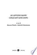 Ad Antonio Banfi cinquant'anni dopo