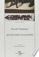 Aforismi della scienza prima