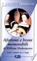 Aforismi e brani memorabili di William Shakespeare