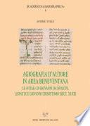 Agiografia d'autore in area beneventana
