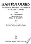 Akten des 4. [i.e. vierten] Internationalen Kant-Kongresses: Symposien