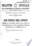 Albo speciale degli avvocati ammessi al patrocinio dinanzi alla Corte di cassazione ed alle altre giurisdizioni superiori aggiornato al ...