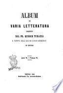 Album di varia letteratura Pia associazione a profitto della casa dei giovani abbandonati
